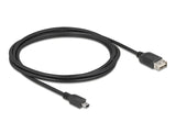 Delock USB 2.0 Kabel USB Typ Mini-B Stecker zu EASY USB Typ-A Buchse 2 m
