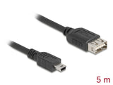 Delock USB 2.0 Kabel USB Typ Mini-B Stecker zu EASY USB Typ-A Buchse 5 m