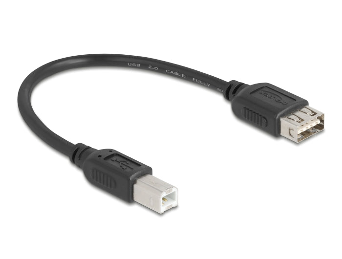 Delock USB 2.0 Kabel USB Typ-B Stecker zu EASY USB Typ-A Buchse 0,2 m