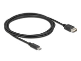 Delock USB 2.0 Kabel USB Type-C™ Stecker zu EASY USB Typ-A Buchse 2 m