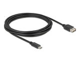 Delock USB 2.0 Kabel USB Type-C™ Stecker zu EASY USB Typ-A Buchse 3 m