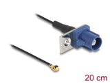 Delock Antennenkabel FAKRA C Stecker zu MHF® I Stecker 1,13 - 20 cm 1 vorgestanztes Loch