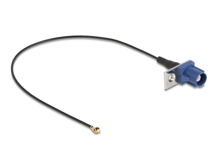 Delock Antennenkabel FAKRA C Stecker zu MHF® I Stecker 1,13 - 20 cm 1 vorgestanztes Loch