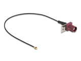 Delock Antennenkabel FAKRA D Stecker zu MHF® I Stecker 1,13 - 20 cm 1 vorgestanztes Loch