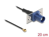 Delock Antennenkabel FAKRA C Stecker zu MHF® I Stecker 1,13 - 20 cm 2 vorgestanzte Löcher