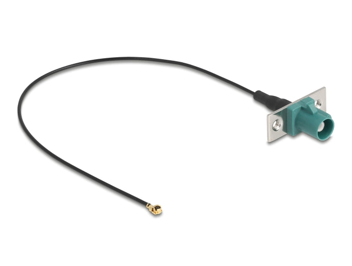 Delock Antennenkabel FAKRA Z Stecker zu MHF® I Stecker 1,13 - 20 cm 2 vorgestanzte Löcher
