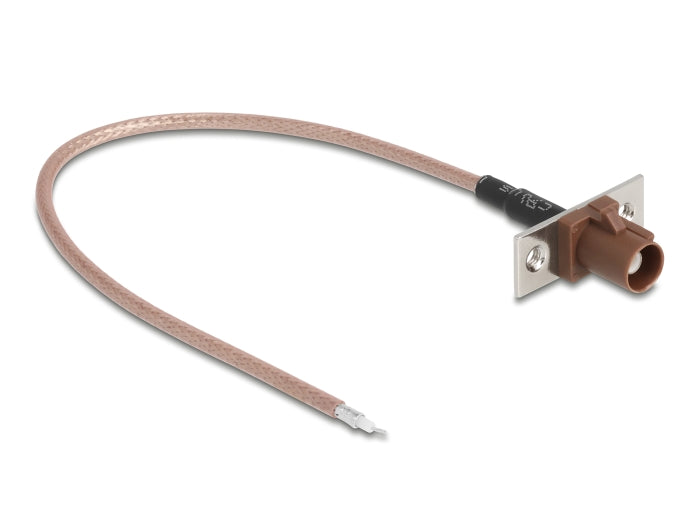 Delock Antennenkabel FAKRA F Buchse zu offenen Kabelenden RG-316 20 cm 2 vorgestanzte Löcher