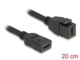 Delock Keystone Modul Kabel HDMI Buchse zu Buchse 8K 60 Hz 20 cm schwarz