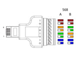 Delock Adapter RJ45 Stecker > Terminalblock 8 Pin 2-teilig 3,81 mm