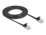 Delock RJ45 Flachband Patchkabel Stecker zu Stecker Cat.6A U/FTP 3 m schwarz