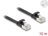 Delock RJ45 Flachband Patchkabel Stecker zu Stecker Cat.6A U/FTP 10 m schwarz