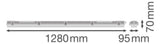LEDVANCE Anbaugehäuse gr Kst G13 L1280mm DP HOUSING 1200 P 2XLAMP IP65 B95mm