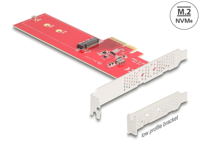 Delock PCI Express 5.0 x4 Karte zu 1 x intern NVMe M.2 Key M - Low Profile Formfaktor