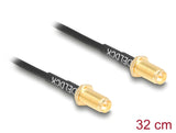 Delock Antennenkabel RP-SMA Buchse zum Einbau zu RP-SMA Buchse zum Einbau RG-174 32 cm