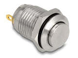 Delock Drucktaster zum Einbau 12 mm 2 x Lötanschluss tastend