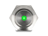 Delock Drucktaster zum Einbau 12 mm 4 x Lötanschluss LED grüner Punkt tastend