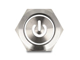 Delock Drucktaster zum Einbau 22 mm 6 x Lötanschluss LED weiß tastend Powersymbol + Ring