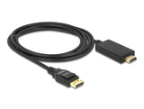 Delock Kabel DisplayPort 1.2 Stecker > High Speed HDMI-A Stecker Passiv 4K 30 Hz 2 m schwarz