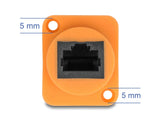 Delock D-Typ RJ45 Kabel Stecker zu Buchse Cat.5e UTP orange / schwarz 30 cm