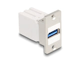 Delock Panel Mount Kupplung USB 5 Gbps Typ-A Buchse zu USB Typ-A Buchse konisch