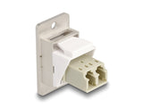 Delock Panel Mount LWL LC Duplex Buchse zu Buchse konisch