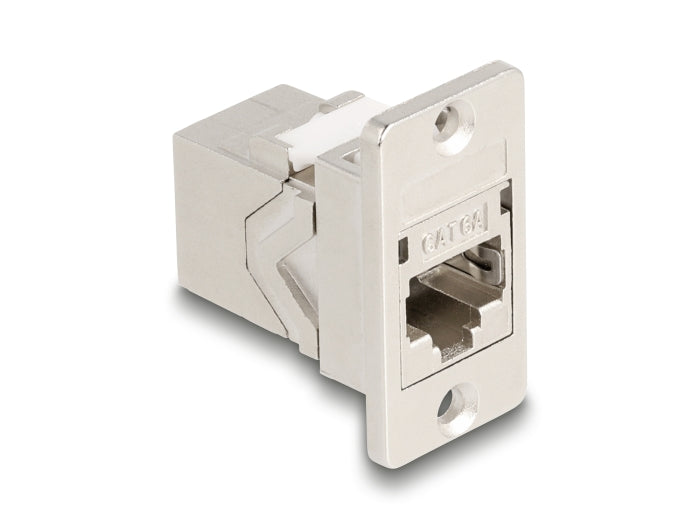 Delock Panel Mount RJ45 Kupplung Buchse zu Buchse Cat.6A Metall konisch