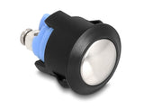 Delock Drucktaster zum Einbau 16 mm 2 x Schraubklemme Taster gewölbt Kunststoff Snap in Montage