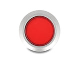 Delock Drucktaster zum Einbau 22 mm 5 x Lötanschluss Taster flach Plastik LED rot