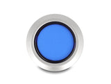 Delock Drucktaster zum Einbau 22 mm 5 x Lötanschluss Taster flach Kunststoff LED blau