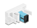 Delock Easy 45 Modul SC Simplex Buchse zu SC Simplex Buchse aqua / weiß