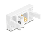 Delock Easy 45 Modul RP-SMA Buchse zu RP-SMA Buchse weiß