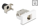Delock Easy 45 Modul RJ45 Buchse zu LSA Cat.6A 180° werkzeugfrei