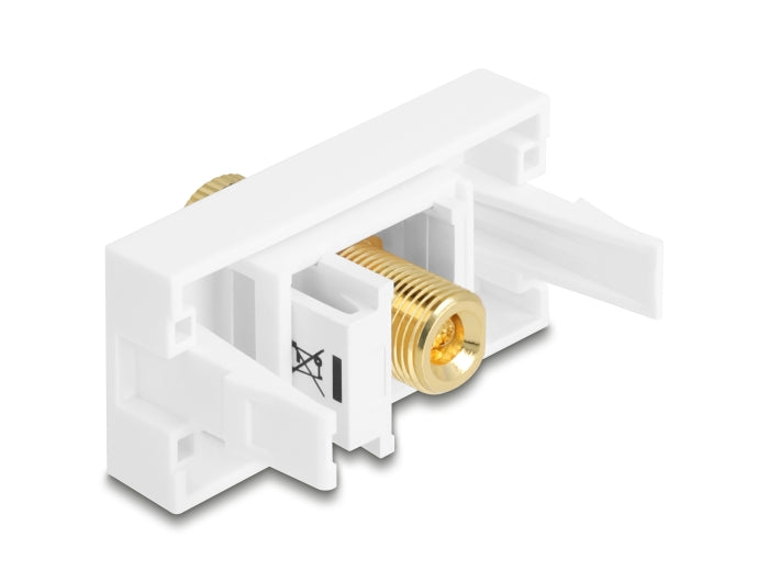 Delock Easy 45 Modul Polklemme zu Gewindebuchse rot / weiß