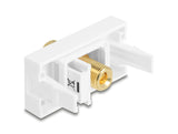 Delock Easy 45 Modul Polklemme zu Gewindebuchse rot / weiß