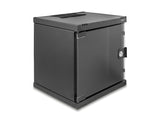 Delock 10″ Netzwerkschrank 6 HE mit Glastür zur Stand- oder Wandmontage, 240 mm Tiefe, Traglast 30 kg, 330 x 312 x 300 mm, schwarz