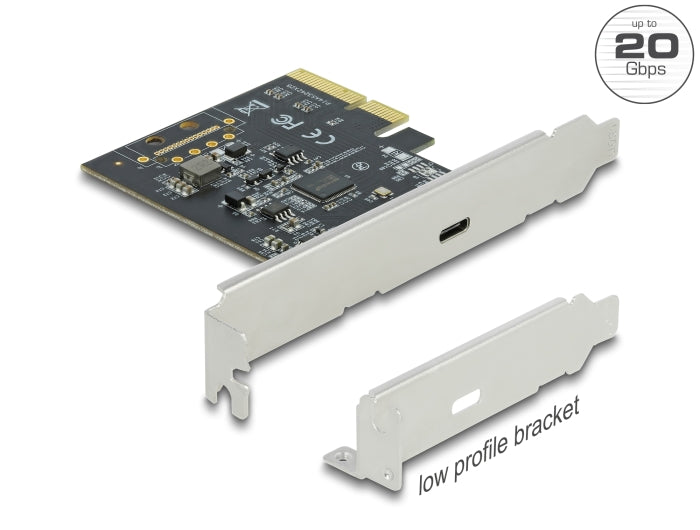 Delock PCI Express x4 Karte zu 1 x extern SuperSpeed USB 20 Gbps (USB 3.2 Gen 2x2) USB Type-C™ Buchse