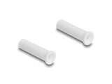 Delock Easy 45 Modul LC Duplex Buchse zu LC Duplex Buchse mit Laserschutzklappe innen blau / weiß
