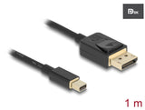 Delock Mini DisplayPort zu DisplayPort Kabel 8K 60 Hz 1 m DP 8K zertifiziert