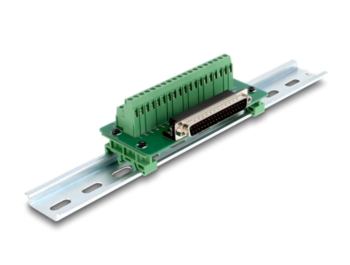 Delock D-Sub 37 Pin Stecker zu Terminalblock für Hutschiene