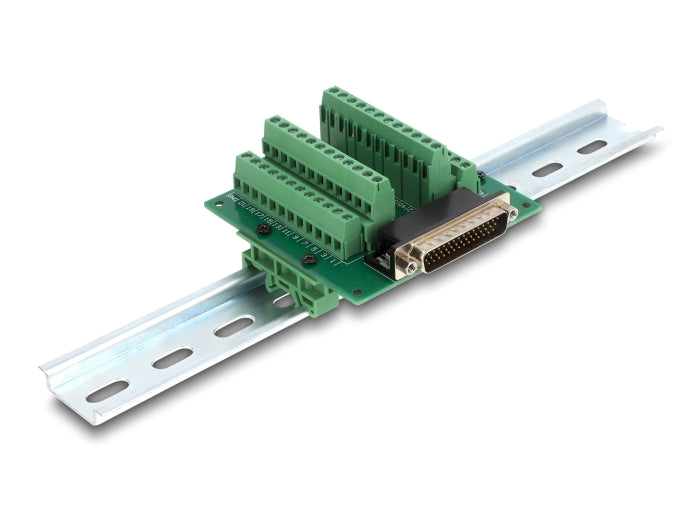 Delock D-Sub HD 44 Pin Stecker zu Terminalblock für Hutschiene
