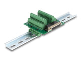 Delock D-Sub HD 44 Pin Buchse zu Terminalblock für Hutschiene