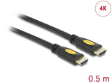 Delock Kabel High Speed HDMI mit Ethernet - HDMI-A Stecker > HDMI-A Stecker 4K 0,5 m