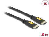 Delock Kabel High Speed HDMI mit Ethernet - HDMI-A Stecker > HDMI-A Stecker 4K 1,5 m