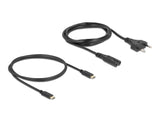Delock USB GaN Ladegerät 3 x USB Type-C™ PD 3.1 und 1 x USB Typ-A mit 145 W inklusive Strom-Adapter für EU / US / UK