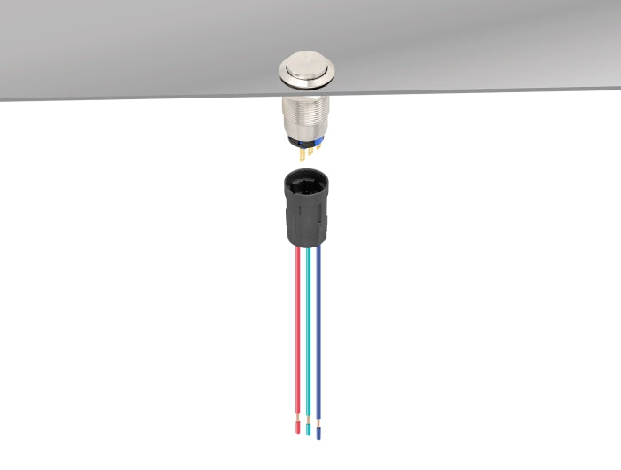 Delock Fassung für 19 mm 3 Pin Taster oder Schalter