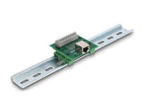 Delock RJ50 Buchse zu Terminalblock mit Drucktaster für Hutschiene