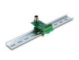 Delock M12 Übergabemodul Adapter A-kodiert 8 Pin Buchse zu 9 Pin Terminalblock für Hutschiene