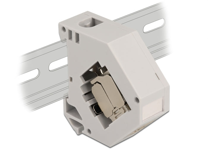 Delock Hutschienenadapter mit Keystone Modul RJ45 Buchse Cat.6A LSA