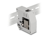 Delock Hutschienenadapter mit Keystone Modul RJ45 Buchse zu RJ45 Buchse Cat.6A