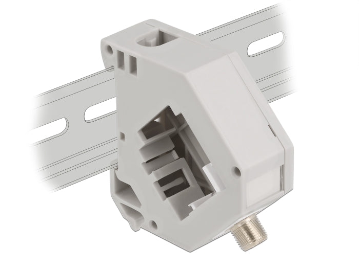 Delock Hutschienenadapter mit Keystone F Buchse zu F Buchse